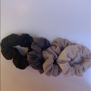 Black and grey scrunchies
